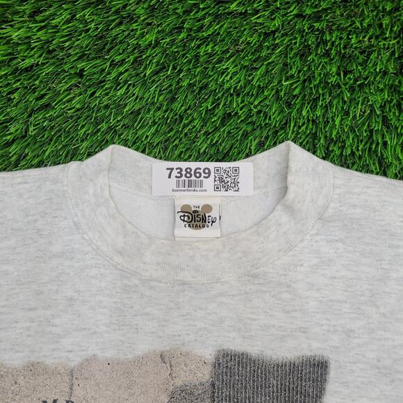 Vintage Disney Grumpy Sweatshirt Medium 21x24 Gray - Picture 10 of 15